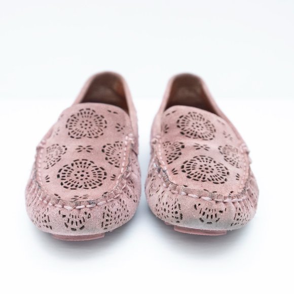 Coach Crosby Driver Slip On Shoes With Cut Out Floral in Blush - Picture 3 of 6